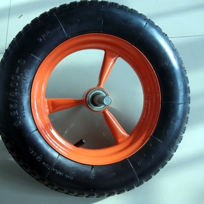 TR13 ขอบเหล็ก Hard Soft Rubber Wheel Penumatic PU Wheel 3.00-8